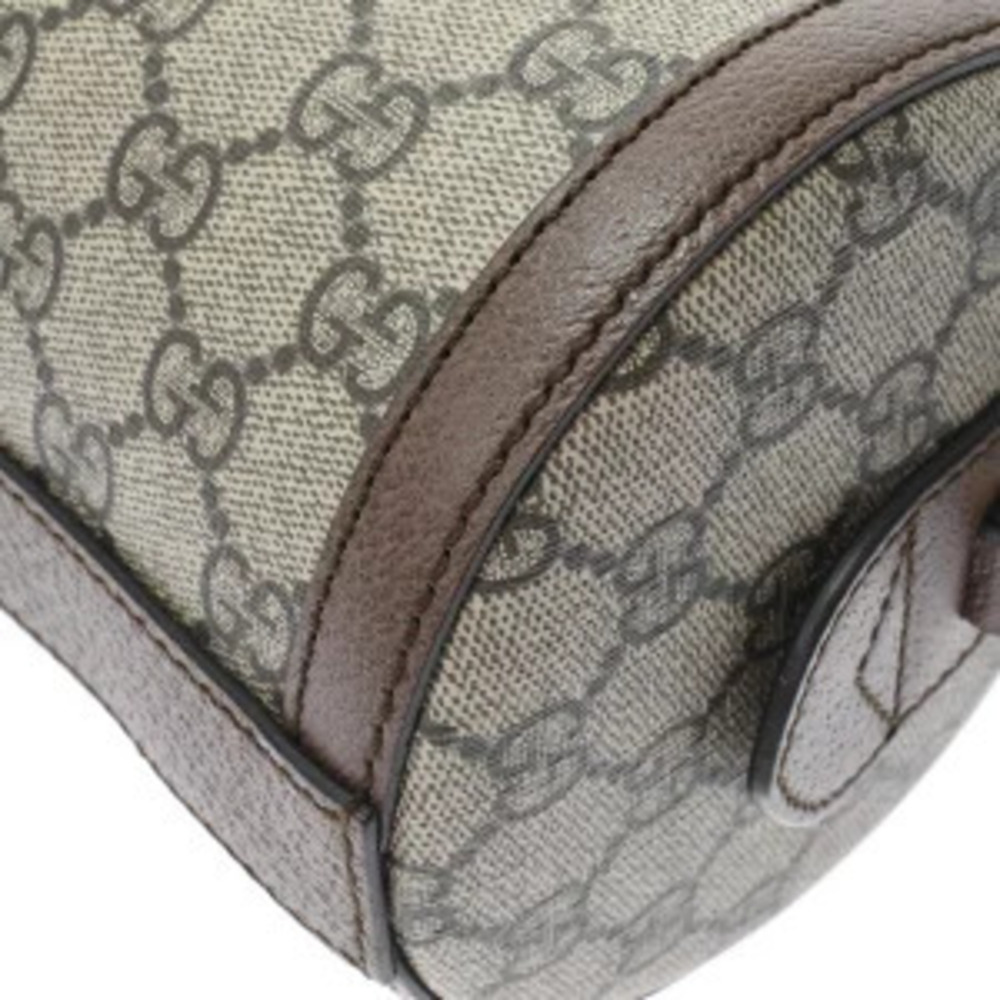 Gucci Ophidia GG Boston Bag Beige Brown Supreme Canvas Leather Shoulder - Picture 6 of 9